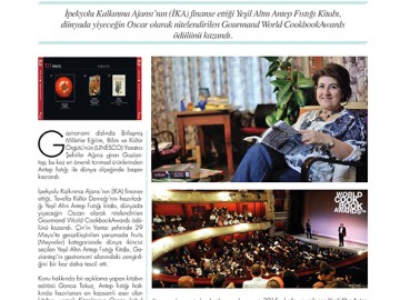 GOURMAND WORLD COOKBOOKAWARDS ÖDÜLÜ GAZANTEP'N